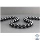 Perles en tourmaline noire de Madagascar - Rondes/12mm - Grade AB