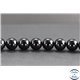 Perles en tourmaline noire de Madagascar - Rondes/12mm - Grade AB