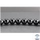 Perles en tourmaline noire de Madagascar - Rondes/12mm - Grade AB
