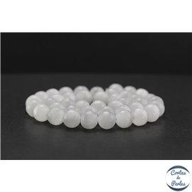 Perles en sélénite de Russie - Rondes/10mm - Grade A