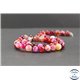 Perles en agate dark fuschia - Rondes/8mm