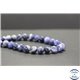 Perles en sodalite d'Afrique du Sud - Rondes/8mm - Grade AB+