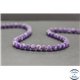 Perles dépolies en améthyste - Rondes/6mm - Grade A