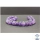 Perles dépolies en améthyste - Rondes/8mm - Grade A