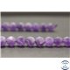 Perles dépolies en améthyste - Rondes/8mm - Grade A