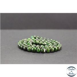 Perles en diopside de Russie - Rondes/6mm - Grade AB