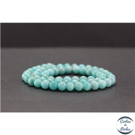 Perles en amazonite du Pérou - Rondes/6mm - Grade AA