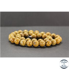 Perles en jaspe bois - Rondes/10mm