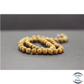 Perles en jaspe bois - Rondes/6mm