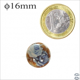 Perles Japonaises Tensha - Ronde/16 mm - Jaune