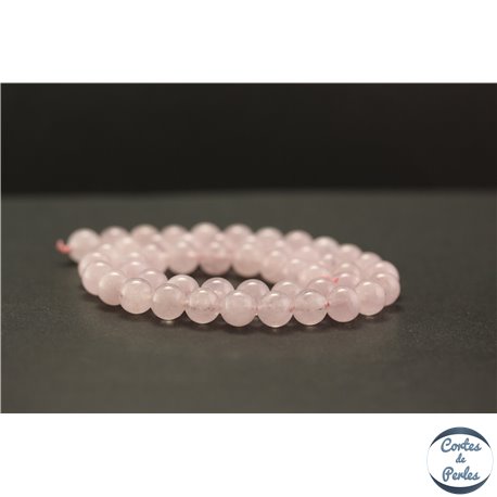 Perles en morganite rose - Rondes/8mm - Grade A