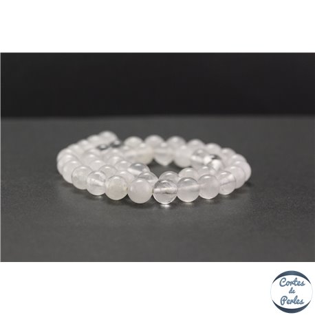 Nupuyai - Perles En Cristal De Roche Naturelles 8mm, Ronde, Pour Bijoux DIY, Bracelets, Colliers, Décoration Et Reiki - Lot De 43 à 48 Pièces Par Chaîne