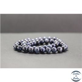 Perles en dumortiérite d'Afrique du Sud - Rondes/8mm - Grade A