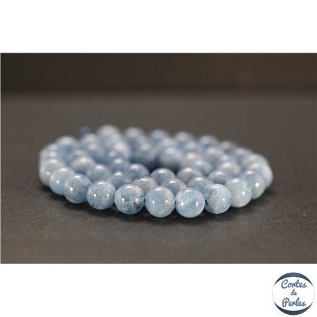 Perles en aigue-marine d'Afrique du Sud - Rondes/8mm - Grade AA
