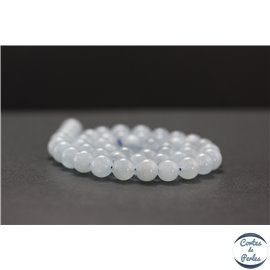 Perles en aigue marine - Rondes/8mm - Grade AB