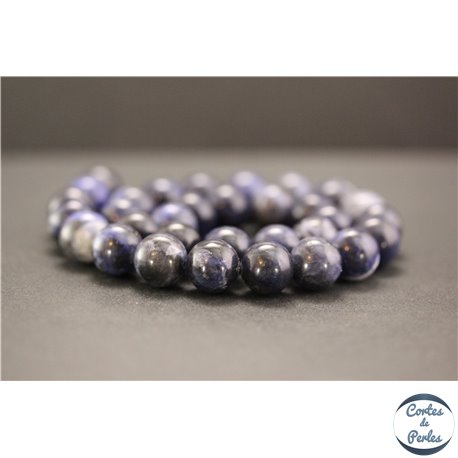 Perles en sodalite d'Afrique du Sud - Rondes/12mm - Grade A+