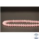 Perles dépolies en quartz rose - Rondes/4mm - Grade AB