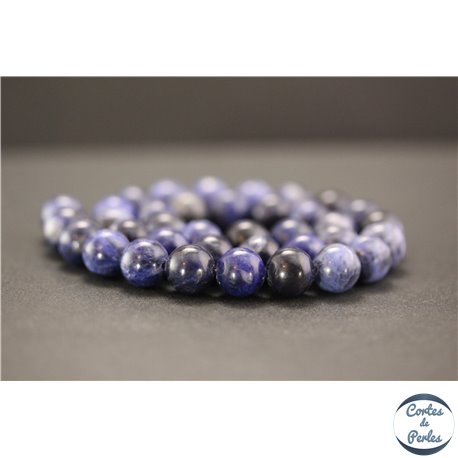 Perles en sodalite d'Afrique du Sud - Rondes/10mm - Grade A+