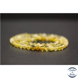 Perles en opale jaune d'Afrique - Rondes/4mm - Grade AB