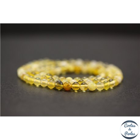 Perles en opale jaune d'Afrique - Rondes/4mm - Grade AB