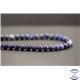 Perles en sodalite d'Afrique du Sud - Rondes/6mm - Grade A+