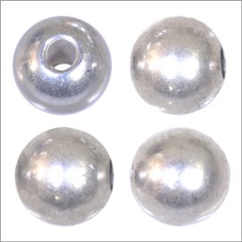 Apprêts Boules de Métal qualité premium - Ronde/5 mm - Argenté