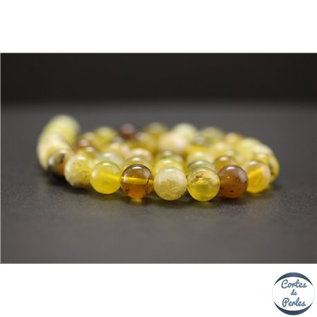 Perles en opale jaune d'Afrique - Rondes/10mm - Grade AB