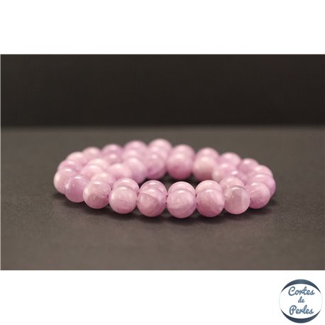 Perles en kunzite - Rondes/10mm - Grade AA+