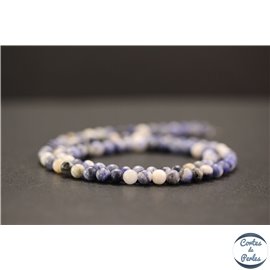 Perles en sodalite d'Afrique du Sud - Rondes/4mm - Grade AB