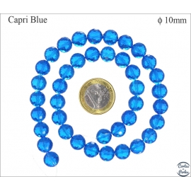 Perles en cristal - Rondes/10 mm - Bleu Capri
