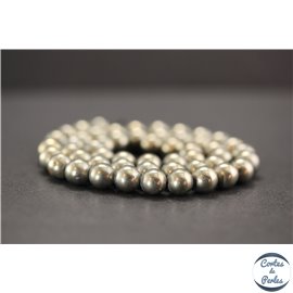 Perles en pyrite des USA - Rondes/8mm - Grade A+
