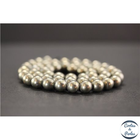 Perles en pyrite des USA - Rondes/8mm - Grade A+