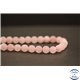 Perles dépolies en quartz rose - Rondes/8mm - Grade AB