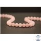 Perles dépolies en quartz rose - Rondes/8mm - Grade AB