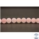 Perles dépolies en quartz rose - Rondes/8mm - Grade AB