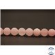 Perles dépolies en quartz rose - Rondes/8mm - Grade AB