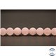 Perles dépolies en quartz rose - Rondes/8mm - Grade AB