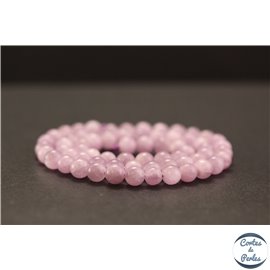 Perles en kunzite - Rondes/6mm - Grade AA