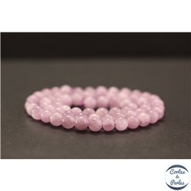 Perles en kunzite - Rondes/6mm - Grade AA+