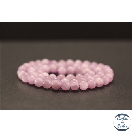 Perles en kunzite - Rondes/6mm - Grade AA+