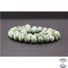 Perles en variscite du Brésil - Rondes/8mm - Grade A+