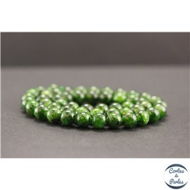 Perles en diopside de Russie - Rondes/8mm - Grade AB+