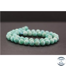 Perles en amazonite du Pérou - Rondes/8mm - Grade AA