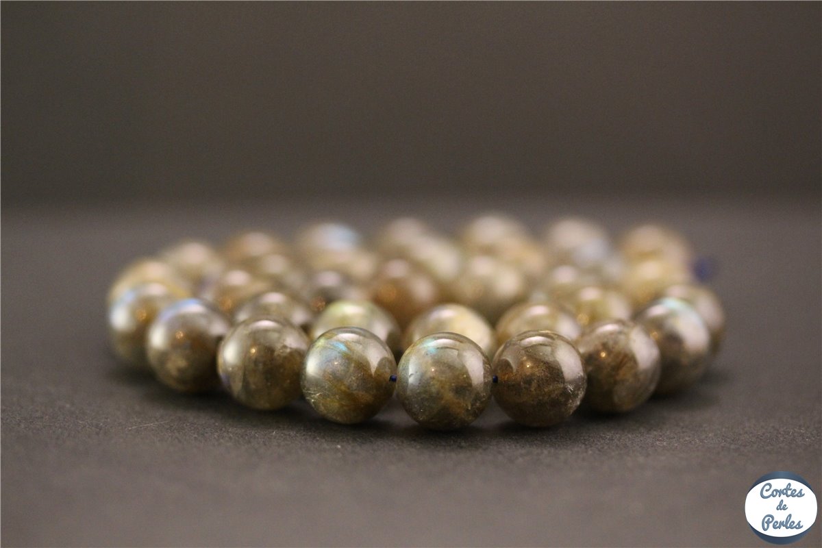 Bracelet pierre Labradorite - Perles AA 12mm