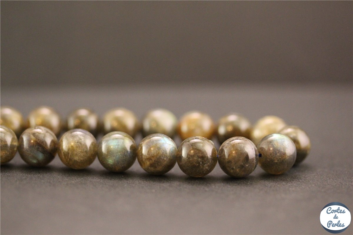 Bracelet pierre Labradorite - Perles AA 12mm