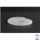 Perles dépolies en cristal de roche - Rondes/6mm - Grade A