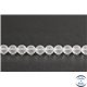 Perles dépolies en cristal de roche - Rondes/6mm - Grade A