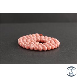 Perles en rhodochrosite d'Argentine - Rondes/6mm - Grade A