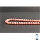 Perles en rhodochrosite d'Argentine - Rondes/6mm - Grade A