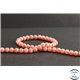 Perles en rhodochrosite d'Argentine - Rondes/6mm - Grade A